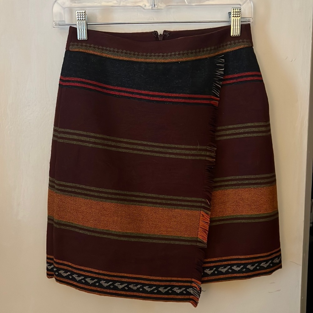 Ann Taylor Loft A-Line Faux Wrap Skirt